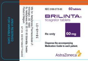 Missed a dose of antiplatelet medication Brilinta 
