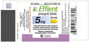 Missed a dose of antiplatelet medication Effient 