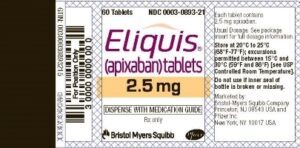 Missed a dose of anticoagulant medication Eliquis