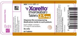 Missed a dose of anticoagulant medication Xarelto 
